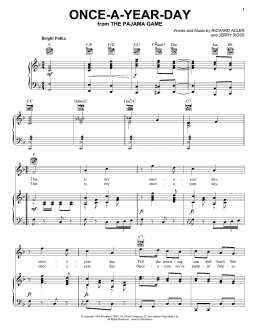 page one of Once-A-Year-Day (Piano, Vocal & Guitar Chords (Right-Hand Melody))