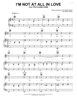 page one of I'm Not At All In Love (Piano, Vocal & Guitar Chords (Right-Hand Melody))
