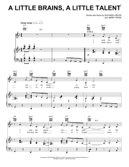 page one of A Little Brains, A Little Talent (from Damn Yankees) (Piano, Vocal & Guitar Chords (Right-Hand Melody))