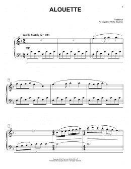 page one of Alouette [Classical version] (arr. Phillip Keveren) (Easy Piano)