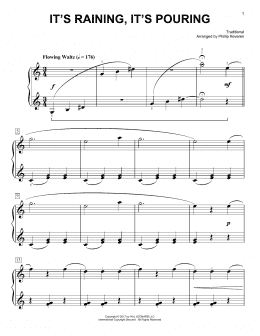 page one of It's Raining, It's Pouring [Classical version] (arr. Phillip Keveren) (Easy Piano)