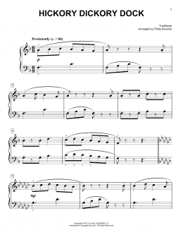 page one of Hickory Dickory Dock [Classical version] (arr. Phillip Keveren) (Easy Piano)