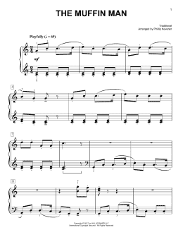 page one of The Muffin Man [Classical version] (arr. Phillip Keveren) (Easy Piano)