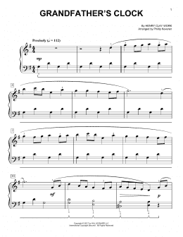 page one of Grandfather's Clock [Classical version] (arr. Phillip Keveren) (Easy Piano)