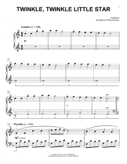 page one of Twinkle, Twinkle Little Star [Classical version] (arr. Phillip Keveren) (Easy Piano)