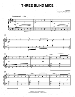 page one of Three Blind Mice [Classical version] (arr. Phillip Keveren) (Easy Piano)