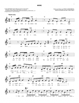 page one of More (Lead Sheet / Fake Book)