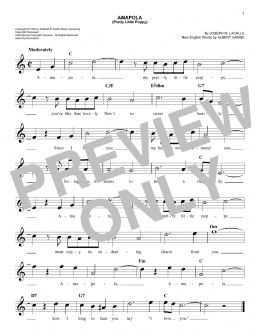 page one of Amapola (Pretty Little Poppy) (Easy Lead Sheet / Fake Book)