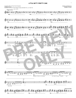page one of Little Bitty Pretty One (Lead Sheet / Fake Book)