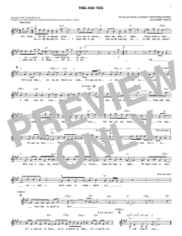 page one of Time And Tide (Lead Sheet / Fake Book)