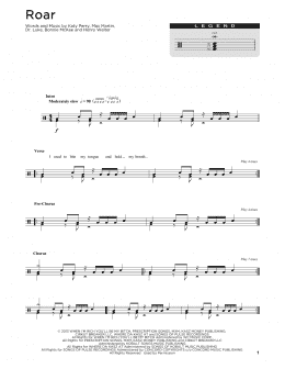 page one of Roar (Drum Chart)