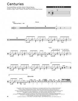 page one of Centuries (Drum Chart)