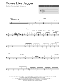 page one of Moves Like Jagger (Drum Chart)