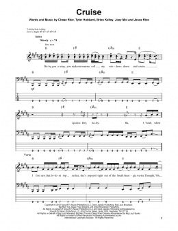 page one of Cruise (Bass Guitar Tab)
