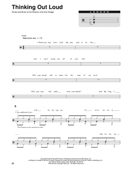 page one of Thinking Out Loud (Drums Transcription)