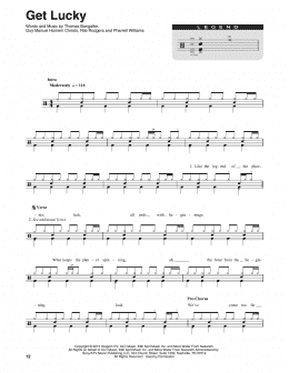 page one of Get Lucky (Drums Transcription)
