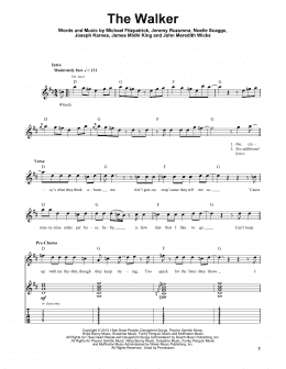 page one of The Walker (Guitar Tab (Single Guitar))