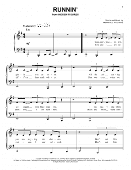 page one of Runnin' (Easy Piano)