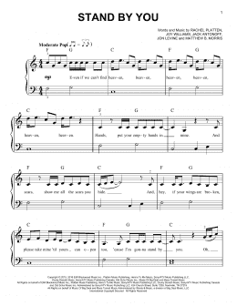 page one of Stand By You (Easy Piano)