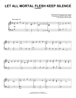 page one of Let All Mortal Flesh Keep Silence (Piano Solo)