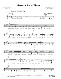 page one of Gonna Be a Time (Lead Sheet / Fake Book)