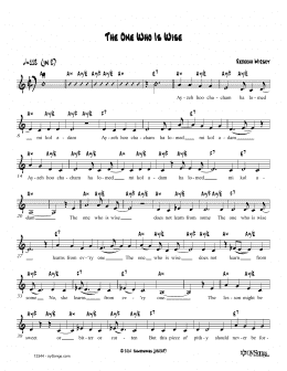 page one of The One Who Is Wise (Lead Sheet / Fake Book)