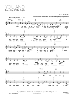 page one of You and I (Lead Sheet / Fake Book)