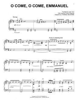 page one of O Come, O Come, Emmanuel (Piano Solo)