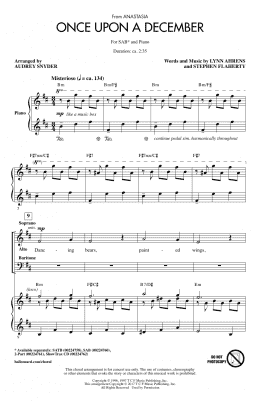 page one of Once Upon A December (from Anastasia) (arr. Audrey Snyder) (SAB Choir)