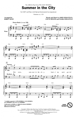 page one of Summer In The City (SAB Choir)