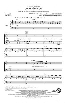page one of Love Me Now (SATB Choir)