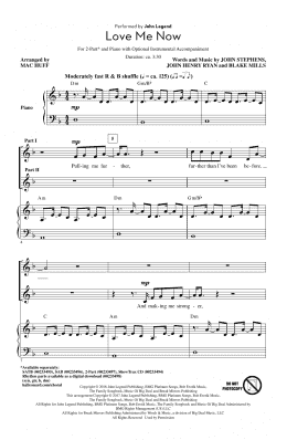 page one of Love Me Now (2-Part Choir)