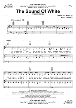page one of The Sound Of White (Piano, Vocal & Guitar Chords (Right-Hand Melody))