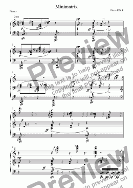 page one of MINIMATRIX PIANO