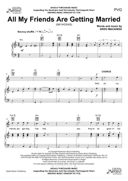 page one of All My Friends Are Getting Married (Piano, Vocal & Guitar Chords (Right-Hand Melody))