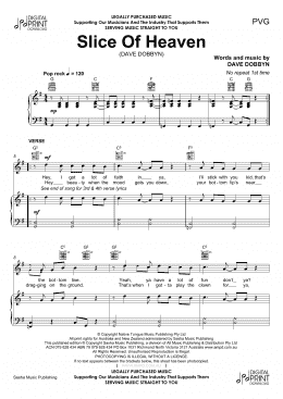 page one of Slice Of Heaven (Piano, Vocal & Guitar Chords (Right-Hand Melody))
