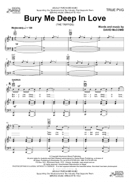 page one of Bury Me Deep In Love (Piano, Vocal & Guitar Chords (Right-Hand Melody))