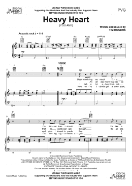page one of Heavy Heart (Piano, Vocal & Guitar Chords (Right-Hand Melody))