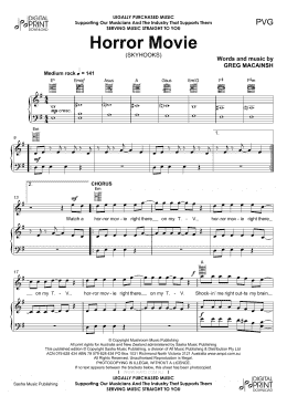 page one of Horror Movie (Piano, Vocal & Guitar Chords (Right-Hand Melody))