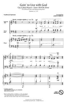 page one of Goin' To Live With God (SATB Choir)