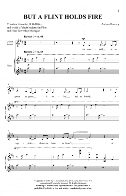 page one of But A Flint Holds Fire (Unison Choir)