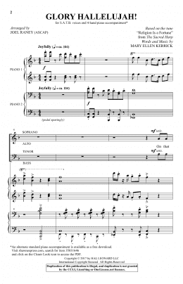 page one of Glory Hallelujah! (SATB Choir)