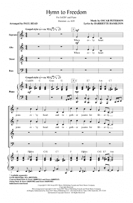 page one of Hymn To Freedom (arr. Paul Read) (SATB Choir)