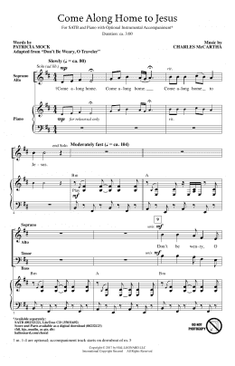 page one of Come Along Home To Jesus (SATB Choir)