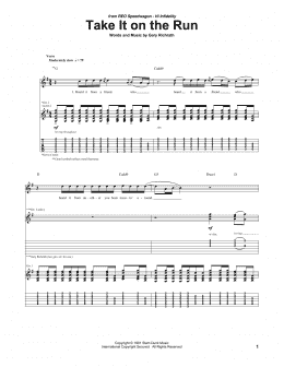 page one of Take It On The Run (Guitar Tab)