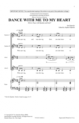 page one of Dance With Me To My Heart (SSA Choir)