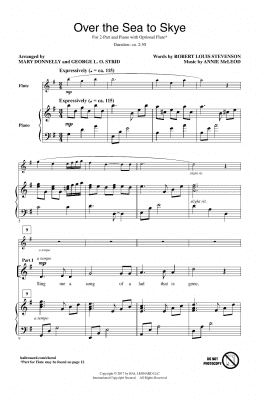 page one of Over The Sea To Skye (2-Part Choir)