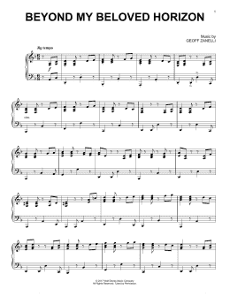 page one of Beyond My Beloved Horizon (Piano Solo)