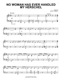 page one of No Woman Has Ever Handled My Herschel (Piano Solo)
