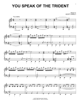 page one of You Speak Of The Trident (Piano Solo)